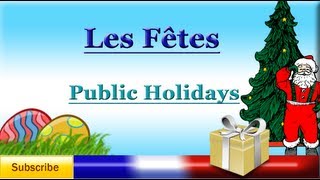 French Lesson 48  Learn French  Names of Celebrations  Holidays  Festivities [upl. by Bohner]