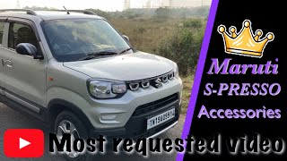 Maruti SPRESSO Accessories with price in Tamil  Accessories to improve looks of your car [upl. by Bettzel]