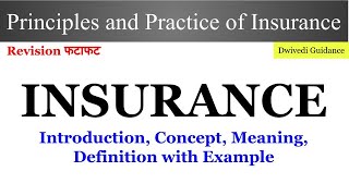 Insurance kya hota hai Insurance Meaning in hindi principles and practice of insurance dwivedi [upl. by Gio]