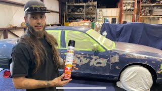 How to spray paint a car quick and easy rustoleum turbo crownvictoria [upl. by Hterrag]