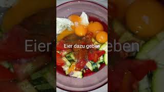 Schnelles  leckeres  Gemüse  Omelett  Rezept  proteinreich  gesund  Zucchini Gartengemüse [upl. by Goar]