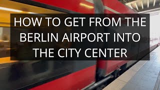 Berlin airport to city center [upl. by Meade953]