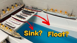 Titanic Britannic Model Review and Sinking Video [upl. by Adachi]