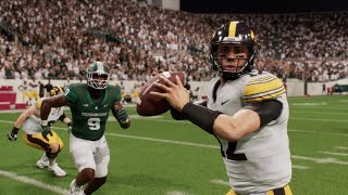 Iowa vs Michigan State  NCAA Football 1019 Full Game Highlights  College Football 25 Sim [upl. by Kalam998]