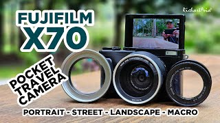 Fujifilm X70  Pocket Travel Camera for Portraits Street Landscape Macro [upl. by Oliver355]