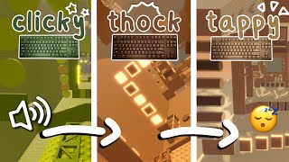 roblox asmr 🌙 I SWITCH KEYBOARDS EVERY TOWER tower of coffee [upl. by Madison719]