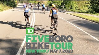 2023 TD Five Boro Bike Tour  4K [upl. by Avigdor]