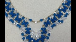 Crystal Diamonds Necklace Tutorial [upl. by Eelamme]