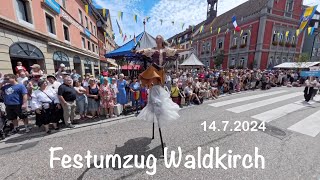 Festumzug Waldkirch Teil 1  Marktplatzfest Waldkirch 1472024 [upl. by Anaeg]