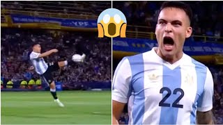 Lautaro Martinez Acrobatic Goal Vs Peru 🔥  Argentina 10 Peru Highlights [upl. by Eade]