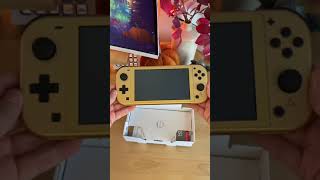 Look what Nintendo sent me The new Nintendo Switch Lite Hyrule Edition is so pretty freeproduct [upl. by Gunn]