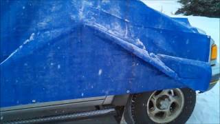 Use a Tarp to Keep Ice Off Your Vehicle Overnight [upl. by Ynad]