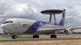 NATO E3A AWACS Special Livery quot35th Anniversaryquot Takeoff amp Landing Air Base Geilenkirchen [upl. by Atil]