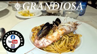 COSTICRUISE amp MSC GRANDIOSA 2023 Restaurant LA LOGGIA Pasta Mare [upl. by Samantha720]