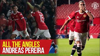 Andreas Pereira  All The Angles v Brentford  Manchester United  Preseason 2021 [upl. by Susi480]