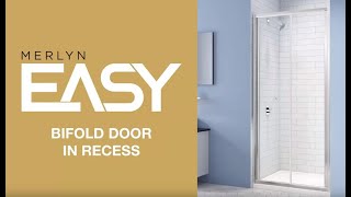 Fitting Video MERLYN EASY Bifold Shower Door in Recess [upl. by Conners]