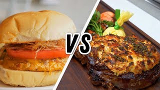 King CrabStuffed Surf and Turf vs Surf and Turf Frita  High Brow vs Low Brow  Food Network [upl. by Tnecillim]