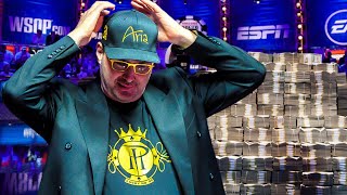 1000000 Wipeout Phil Hellmuth Wreckage at World Series of Poker [upl. by Enahpad]