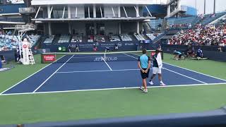 Court level Nishikori vs Nishioka Cincinnati open [upl. by Nimajneb]