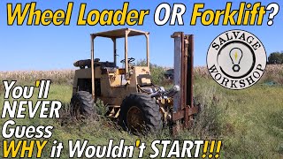 I found a RARE ALLTerrain quotWheel Loaderquot Forklift Will it START THIS Machine PUT UP A FIGHT [upl. by Yendys232]