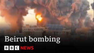 Massive blasts rock Beirut as Israel targets Hezbollah leader Hassan Nasrallah  BBC News [upl. by Abagael]