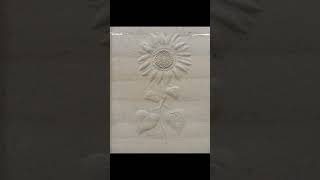 Rammed Earth Wall with Sunflower Bas Relief  rammedearth architecture basrelief cnc [upl. by Ynaffad]