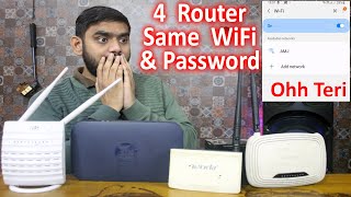 4 Router Same WiFi Name amp Password What Happened Mobile For Connect Wifi TO AMJ [upl. by Adnohsal]