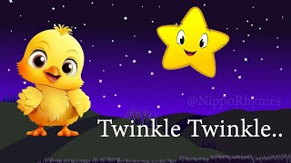 Twinkle Twinkle Little Star How I wonder what you are Twinkle Twinkle Nippo Rhymes Animation [upl. by Jeth]