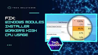 HOW TO FIX quotWindows Modules Installer Workerquot CPU Usage is Too High [upl. by Lehcim]