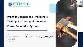 Proof of Concept and Preliminary Testing of a Thermophotovoltaic Power Generation Systems​ [upl. by Ybur]