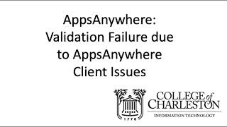 AppsAnywhere Client Validation Issues [upl. by Rubetta]