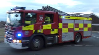 Bedfordshire Fire amp Rescue Service Kempston 19reg Scania RP turnout 16062020 [upl. by Hannover]