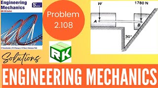 Engineering Mechanics solution Problem 2108 Timoshenko Equilibrium Equations Friction [upl. by Nairrot253]