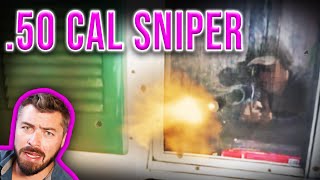 Sniper BLASTS Cop Car With 50 Cal [upl. by Airahs]