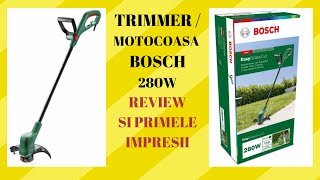 Trimer electric bosch 240wmotocoasa electrica mica review [upl. by Pippas]