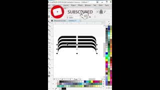 CorelDraw vector shape logo design technique for beginners shortvideo foryou like subscribe ad [upl. by Ahseki241]