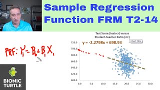 Linear regression Sample Regression Function SRF FRM T214 [upl. by Harriot]