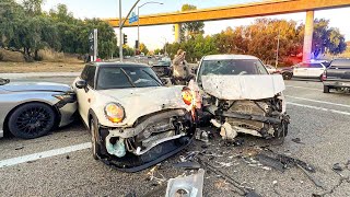 ACCIDENTE DE 5 COCHES GRABADO POR UNA DASHCAM [upl. by Ahsatniuq293]