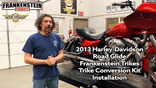 2013 Road Glide Trike  How To Install a Frankenstein Trikes Trike Kit on a Harley Road Glide [upl. by Trillby548]