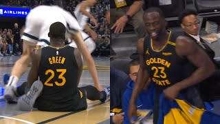 Draymond Green trips Zach Edey then says quotfk youquot to ref after ejected vs Grizzlies [upl. by Kaz]