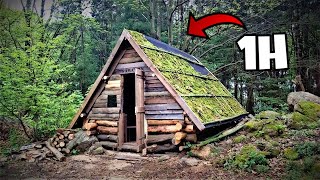 1 heure pour Construire une Cabane dans la Forêt  c’est trop dur mdrrr… [upl. by Calida593]