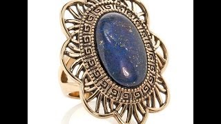 Studio Barse Blue Lapis Bronze quotPetalquot Ring [upl. by Leirbma]