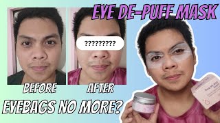 REMOVING MY EYE BAGS  Eye DePuff Mask Honest Review  Result after 13 Days [upl. by Everrs]