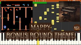 Mappy Music  Bonus Round Theme NES Soundtrack  Synthesia Piano [upl. by Alf]