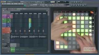 Novation Launchpad S and FL Studio 11 LIve Performance Mode Demo Et Cetera TV wwwetceteracouk [upl. by Hartley]