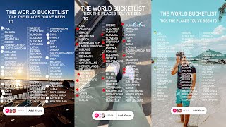 The world bucketlist add yours Story Template  Viral add yours sticker  trending add yours sticker [upl. by Aratahc]