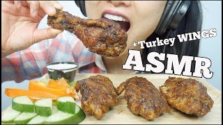 ASMR Turkey WINGS CRISPY EATING SOUNDS  SASASMR [upl. by Naro]