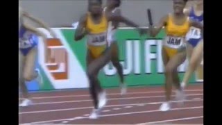 Womens 4x100 Relay1991 World ChampionshipsTokyo [upl. by Ardyaf]