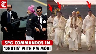 Watch SPG commandos in ‘white dhotis’ with PM Modi at a Guruvayur temple in Kerala [upl. by Garrett346]