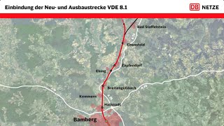 3DAnimation Einbindung der Neu und Ausbaustrecke VDE 81 Abschnitt Hallstadt bis Ebensfeld [upl. by Reamonn520]